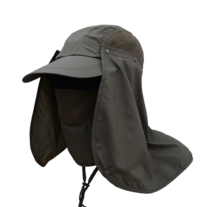 Men Women Neck Cover Ear Flap Outdoor UV Sun Protection Camping Cap Hiking Hat 